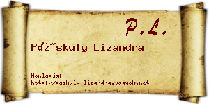 Páskuly Lizandra névjegykártya